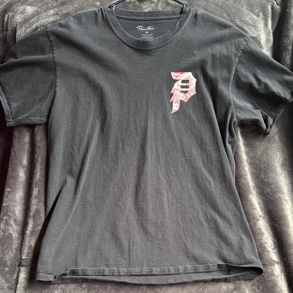 Primitive Black Tee with Red Graphic